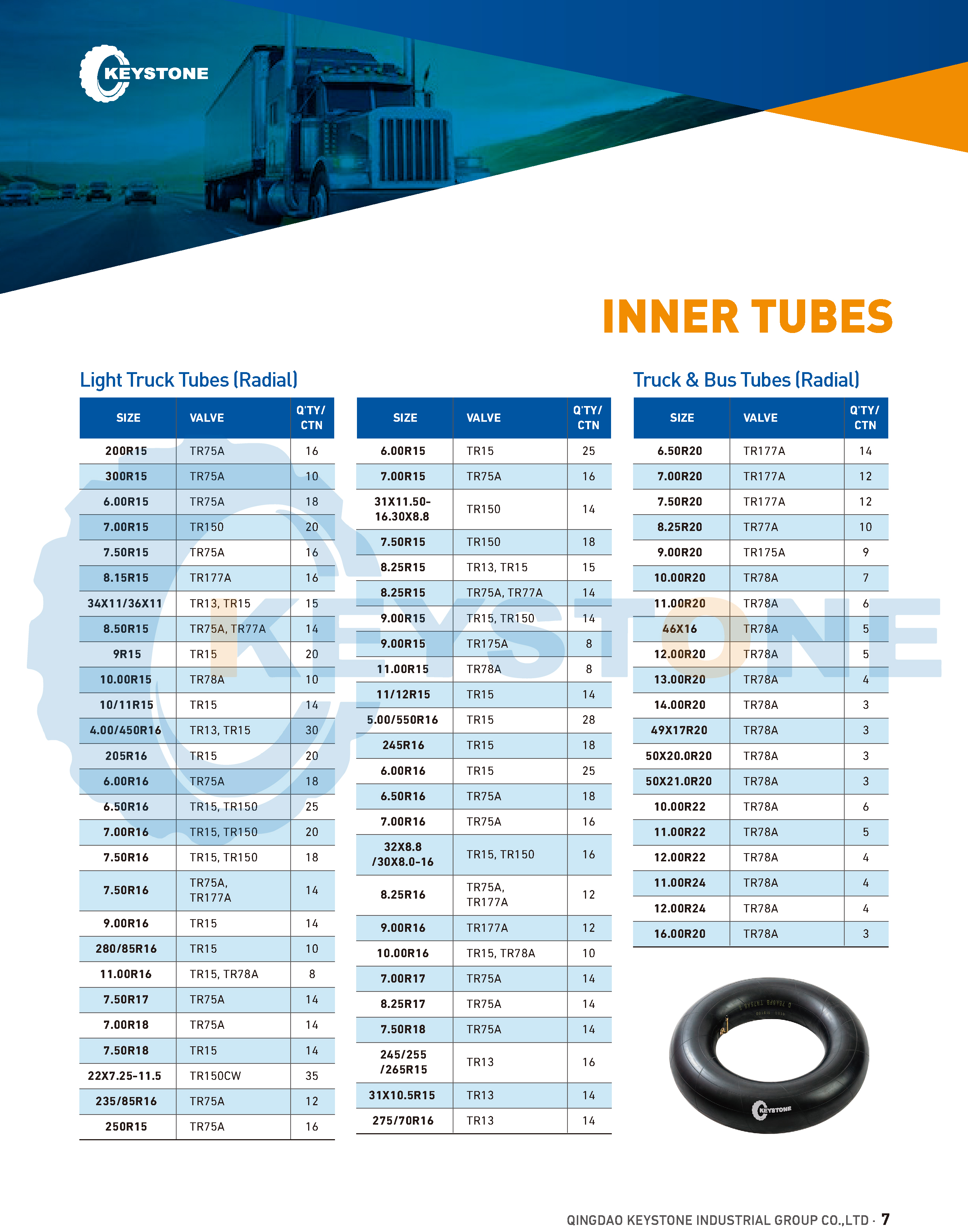 Light Truck Tubes (Radial)